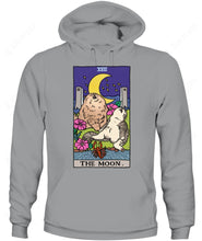 Load image into Gallery viewer, Sad Cat Meme The Moon Tarot Graphic Apparel
