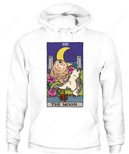 Load image into Gallery viewer, Sad Cat Meme The Moon Tarot Graphic Apparel
