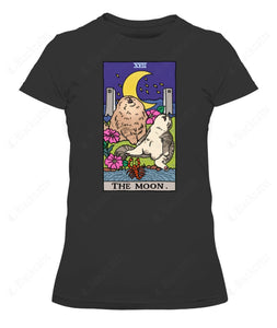 Sad Cat Meme The Moon Tarot Graphic Apparel