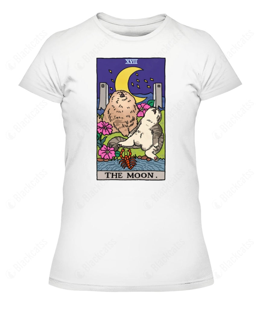 Sad Cat Meme The Moon Tarot Graphic Apparel