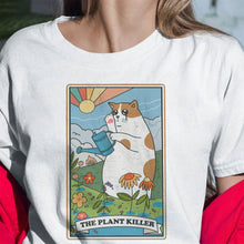 Load image into Gallery viewer, Sad Cat Meme The Plant Killer Custom Women&#39;s Tee &amp; Unisex Tee
