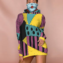 Load image into Gallery viewer, Sally Halloween Cosplay Custom Snood Hoodie
