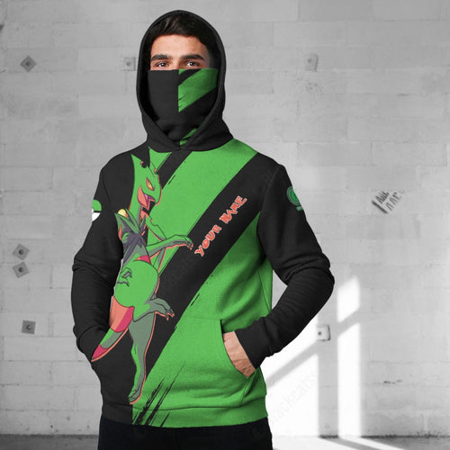 Anime Pkm Sceptile Evolve 2 Custom Snood Hoodie / S Bo1703225