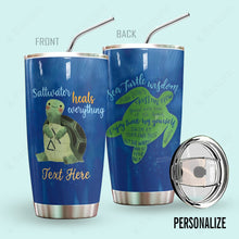 Load image into Gallery viewer, Sea Turtle Personalized Tumbler Wisdom

