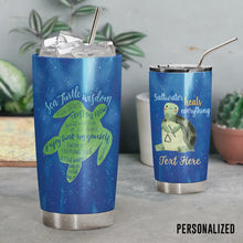 Load image into Gallery viewer, Sea Turtle Personalized Tumbler Wisdom
