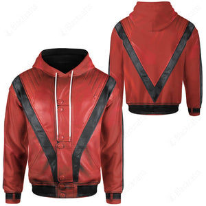 Singer King Of Pop MJ Red Suit Custom Hoodie