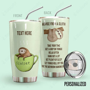 Sloth Personalized Tumbler Sloffee