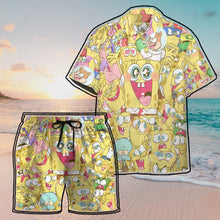 Load image into Gallery viewer, Spongebob Hawaii Button Shirt
