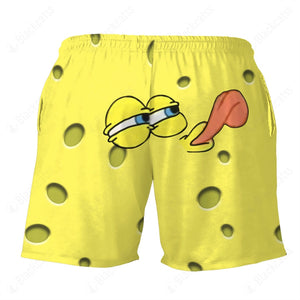 SpongeBob SquarePants 3D Beach Shorts Two Face