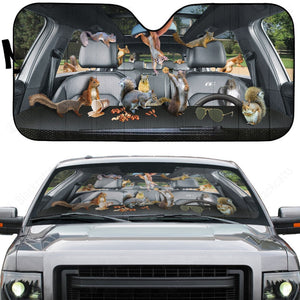 Squirrel Custom Car Auto Sunshade Custom Car Auto Sunshade