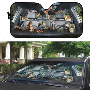 Squirrel Custom Car Auto Sunshade Custom Car Auto Sunshade