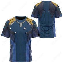 Load image into Gallery viewer, Star Trek Beyond Captain James T. Kirk Uniform Custom T-Shirt
