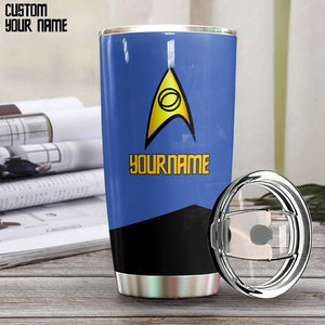 Star Trek Blue Uniform Patch Personalized Tumbler