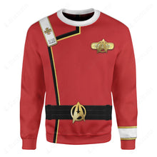 Load image into Gallery viewer, Star Trek II-VI Wrath of Khan Starfleet Kirk Spock Uniform Custom Sweatshirt
