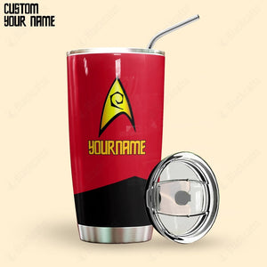 Star Trek Red Uniform Patch Personalized Tumbler