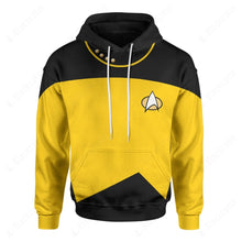 Load image into Gallery viewer, Star Trek The Next Generation Duty Uniform Yellow Suit Custom Hoodie
