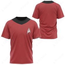 Load image into Gallery viewer, Star Trek The Original Series Red Suit Custom T-Shirt
