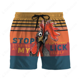 Stop Staring At My Coc Custom Beach Shorts