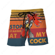 Load image into Gallery viewer, Stop Staring At My Cock Beach Shorts
