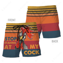 Load image into Gallery viewer, Stop Staring At My Cock Beach Shorts
