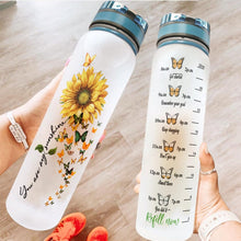 Load image into Gallery viewer, Sunflowers Water Tracker Bottle Sunshine
