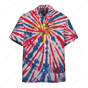 Super Tye Dye Custom Hawaii Button Shirt