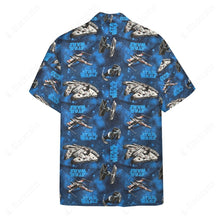 Load image into Gallery viewer, SW Blue Vehicle Classic Pattern Hawaii Button Shirt
