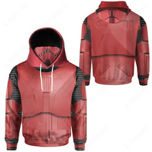 Load image into Gallery viewer, SW Der&#39;kal Red Stormtrooper Cosplay Custom Snood Hoodie
