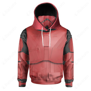 SW Der'kal Red Stormtrooper Cosplay Custom Snood Hoodie