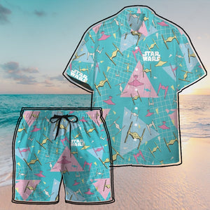 SW Vehicles Neon 90's Hawaii Button Shirt