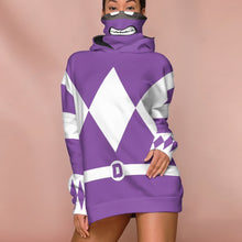 Load image into Gallery viewer, Teenage Mutant Ninja Rangers Donatello Purple Cosplay Custom Snood Hoodie
