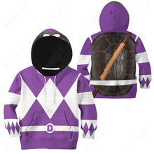 Load image into Gallery viewer, Teenage Mutant Ninja Rangers Donatello Purple Ranger Custom Kid Apparel
