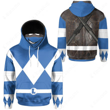 Load image into Gallery viewer, Teenage Mutant Ninja Rangers Leonardo Blue Cosplay Custom Snood Hoodie
