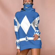 Load image into Gallery viewer, Teenage Mutant Ninja Rangers Leonardo Blue Cosplay Custom Snood Hoodie
