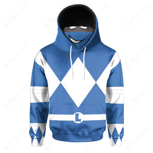 Teenage Mutant Ninja Rangers Leonardo Blue Cosplay Custom Snood Hoodie