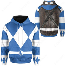 Load image into Gallery viewer, Teenage Mutant Ninja Rangers Leonardo Blue Ranger Custom Hoodie
