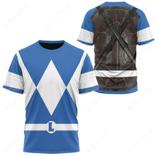 Load image into Gallery viewer, Teenage Mutant Ninja Rangers Leonardo Blue Ranger Custom T-Shirt
