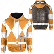 Load image into Gallery viewer, Teenage Mutant Ninja Rangers Michelangelo Orange Ranger Custom Hoodie
