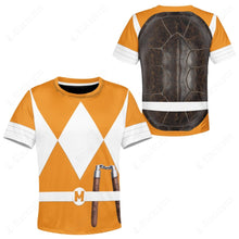 Load image into Gallery viewer, Teenage Mutant Ninja Rangers Michelangelo Orange Ranger Custom Kid Apparel
