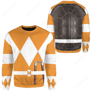 Teenage Mutant Ninja Rangers Michelangelo Orange Ranger Custom Sweatshirt