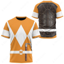 Load image into Gallery viewer, Teenage Mutant Ninja Rangers Michelangelo Orange Ranger Custom T-Shirt
