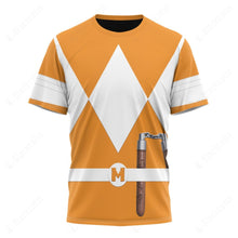 Load image into Gallery viewer, Teenage Mutant Ninja Rangers Michelangelo Orange Ranger Custom T-Shirt
