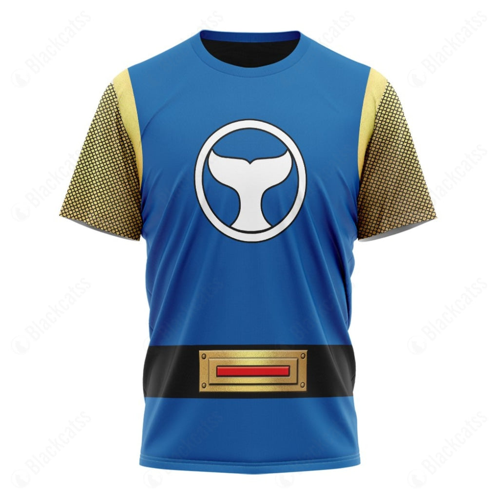 The Blue Wind Power Rangers Ninja Storm Custom T-Shirt