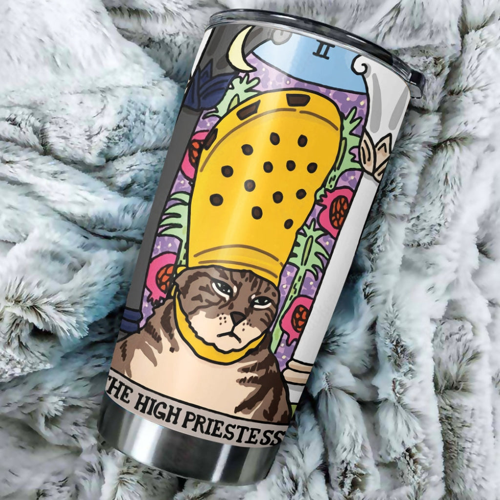 The High Priestess Crocs Cat Custom Tumbler