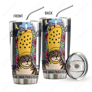 The High Priestess Crocs Cat Custom Tumbler