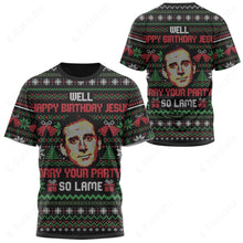 Load image into Gallery viewer, The Office Michael Scott Sorry Your Party&#39;s So Lame Ugly Christmas Custom T-Shirt
