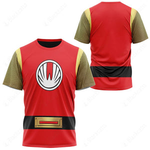 The Red Wind Rangers Ninja Storm Custom T-Shirt