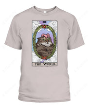 Load image into Gallery viewer, The World Tarot Flower Cat Graphic Apparel
