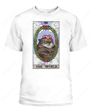 Load image into Gallery viewer, The World Tarot Flower Cat Graphic Apparel
