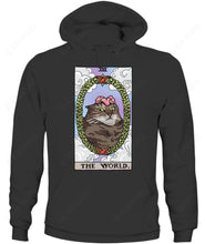 Load image into Gallery viewer, The World Tarot Flower Cat Graphic Apparel
